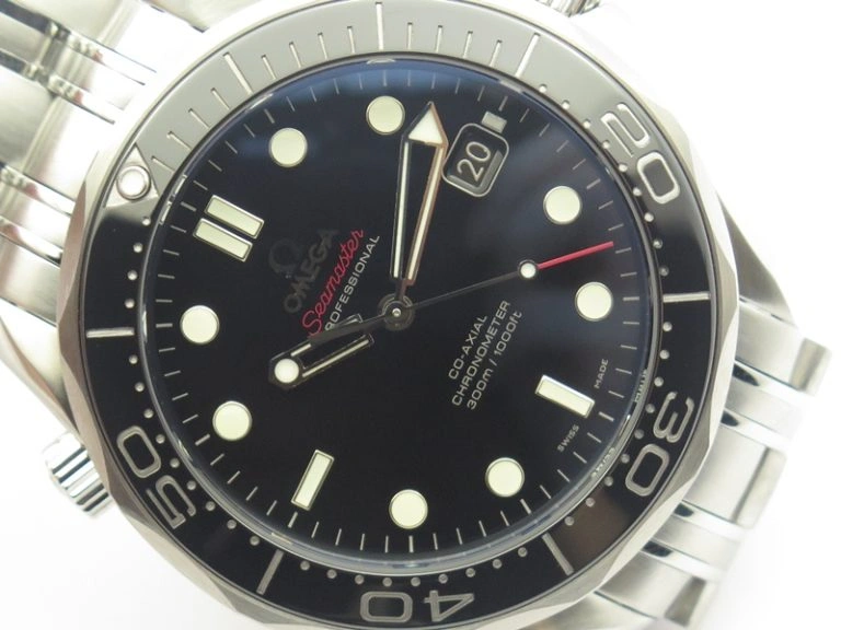 Seamaster 300M SS MKF 1:1 Best Edition Black Dial Black Ceramic Bezel On SS Bracelet A2824 V2
