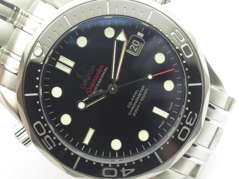 Seamaster 300M SS MKF 1:1 Best Edition Black Dial Black Ceramic Bezel On SS Bracelet A2824 V2