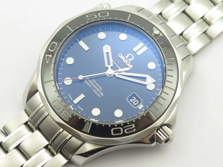 Seamaster 300M SS MKF 1:1 Best Edition Black Dial Black Ceramic Bezel On SS Bracelet A2824 V2