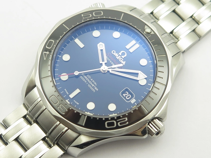 Seamaster 300M SS MKF 1:1 Best Edition Black Dial Black Ceramic Bezel On SS Bracelet A2824 V2