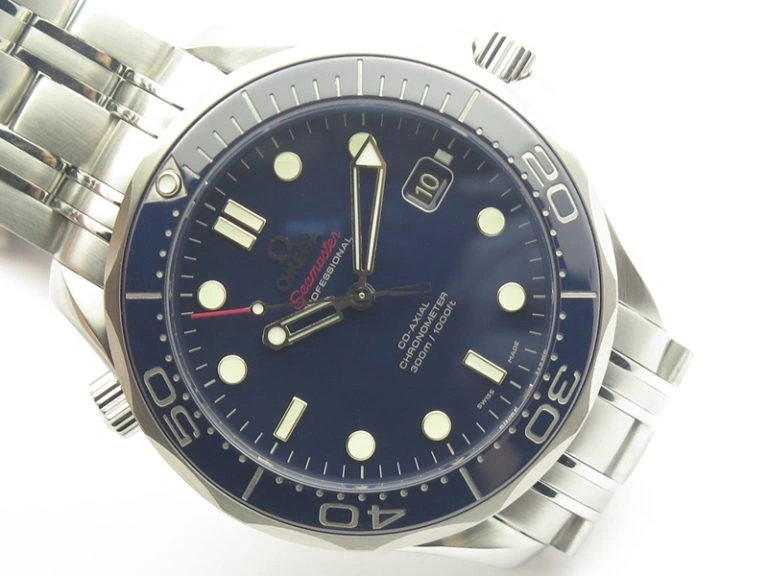 Seamaster 300M SS MKF 1:1 Best Edition Blue Dial Blue Ceramic Bezel On SS Bracelet A2824 V2