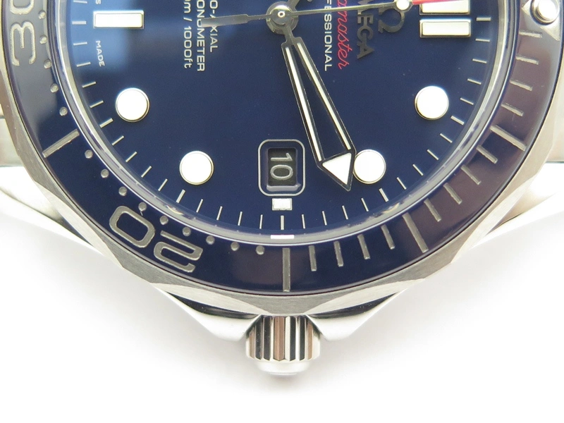 Seamaster 300M SS MKF 1:1 Best Edition Blue Dial Blue Ceramic Bezel On SS Bracelet A2824 V2