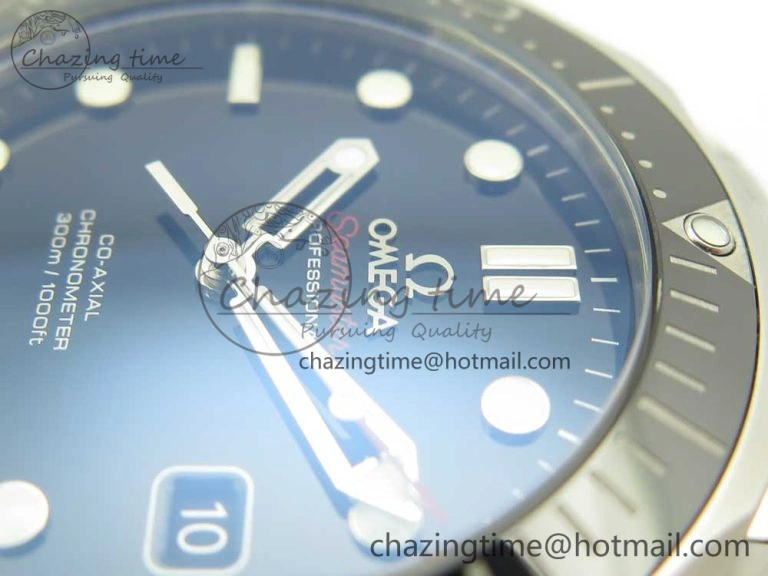Seamaster 300M SS MKS V3 1:1 Best Edition Black Dial Black Ceramic Bezel on SS Bracelet A2824