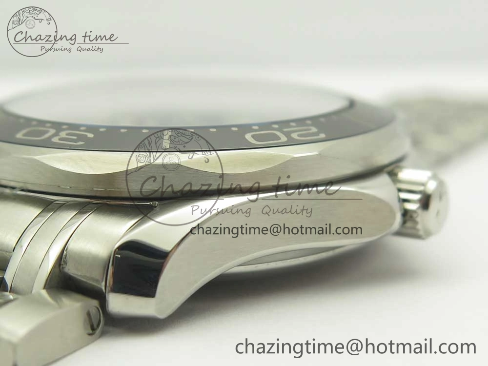 Seamaster 300M SS MKS V3 1:1 Best Edition Black Dial Black Ceramic Bezel on SS Bracelet A2824