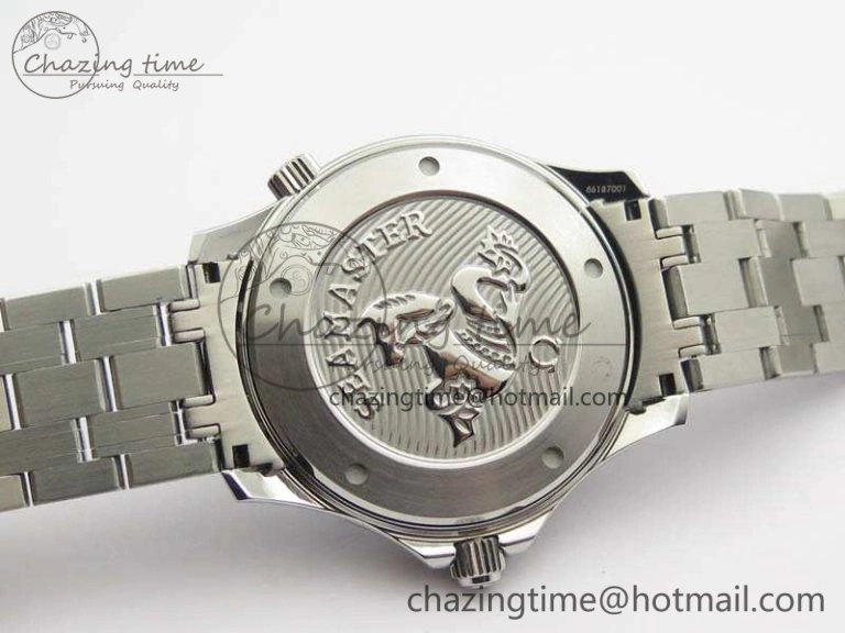 Seamaster 300M SS OMF 1:1 Best Edition Black Dial Matt Black Ceramic Bezel On SS Bracelet A2824