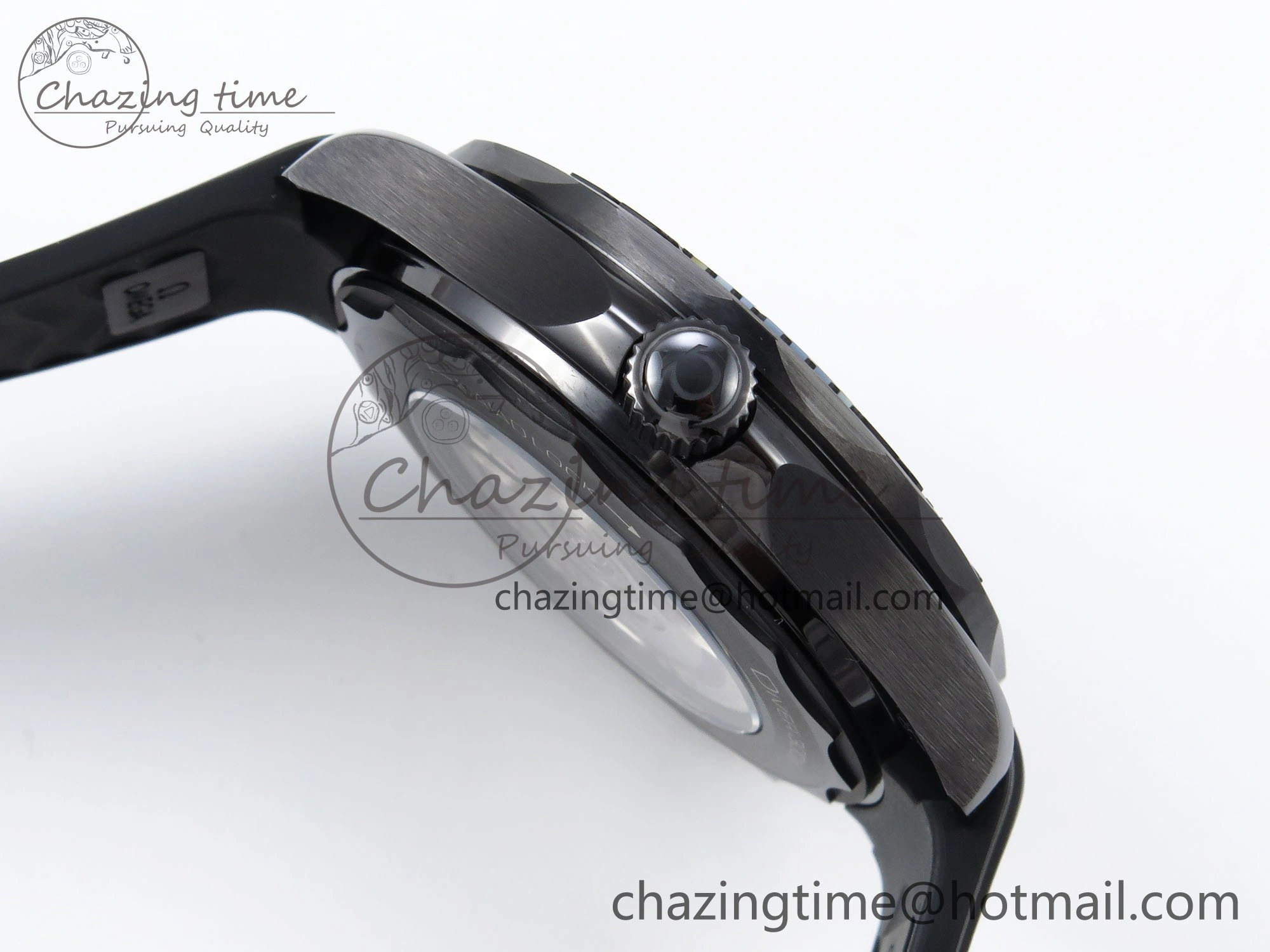 Seamaster 300m 43.5mm Black Ceramic S+F 1:1 Best Edition Black Dial on Black Rubber Strap A8806