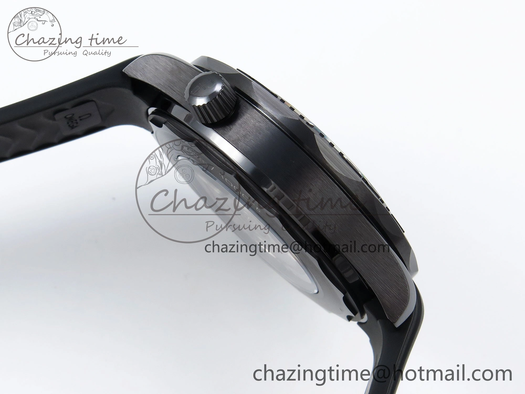 Seamaster 300m 43.5mm Black Ceramic S+F 1:1 Best Edition Black Dial on Black Rubber Strap A8806