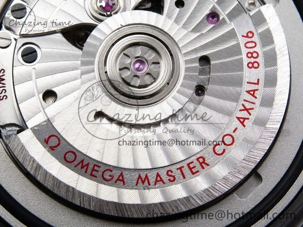 Seamaster 300m 43.5mm Black Ceramic S+F 1:1 Best Edition Black Dial on Black Rubber Strap A8806
