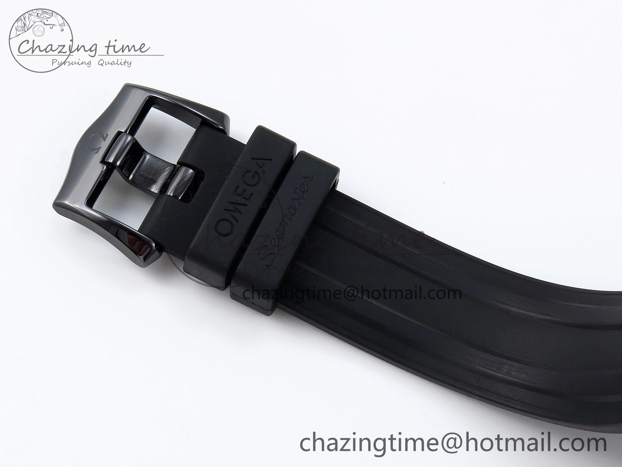 Seamaster 300m 43.5mm Black Ceramic S+F 1:1 Best Edition Black Dial on Black Rubber Strap A8806