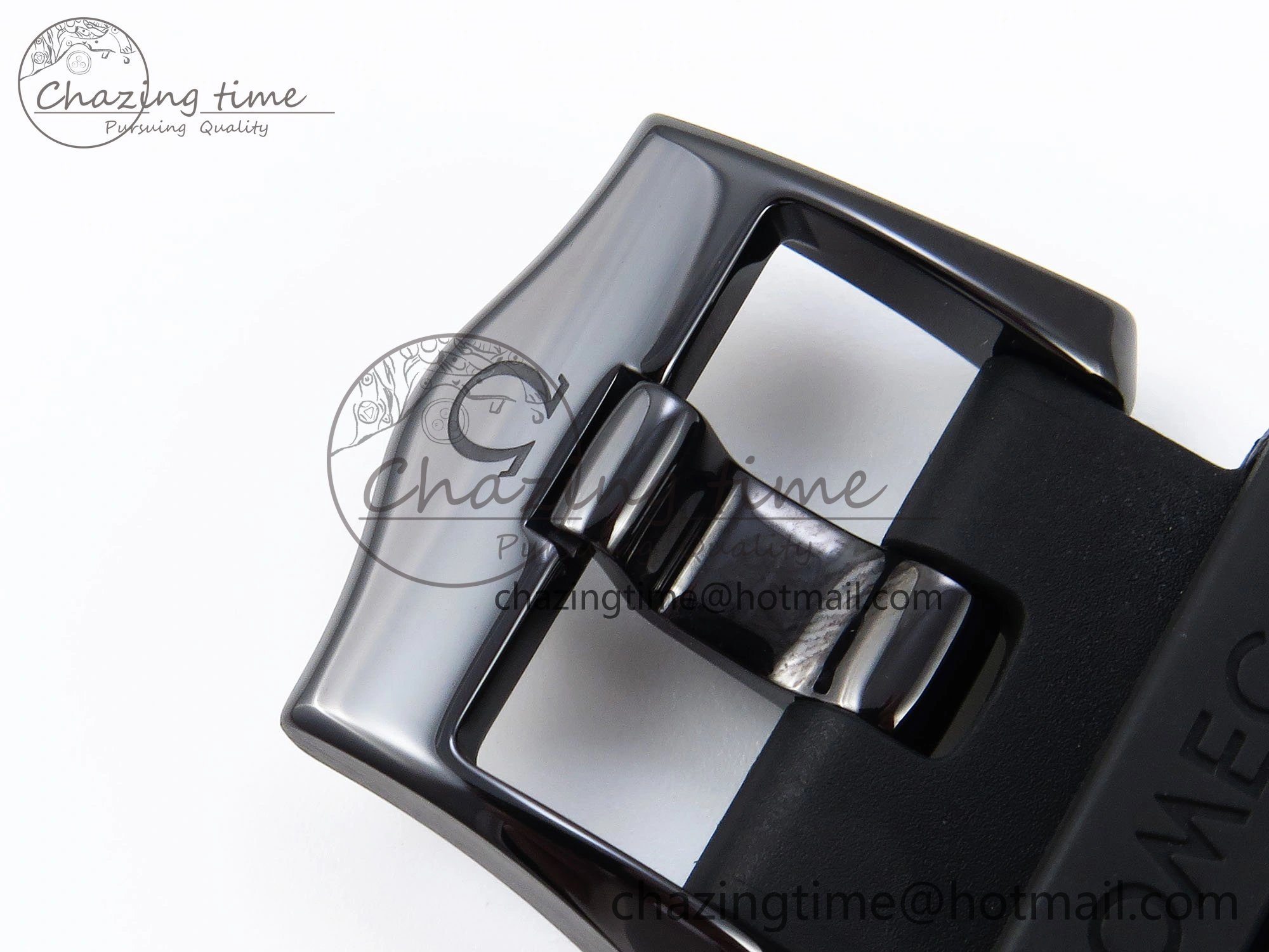 Seamaster 300m 43.5mm Black Ceramic S+F 1:1 Best Edition Black Dial on Black Rubber Strap A8806