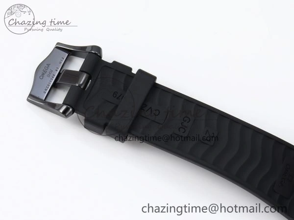 Seamaster 300m 43.5mm Black Ceramic S+F 1:1 Best Edition Black Dial on Black Rubber Strap A8806