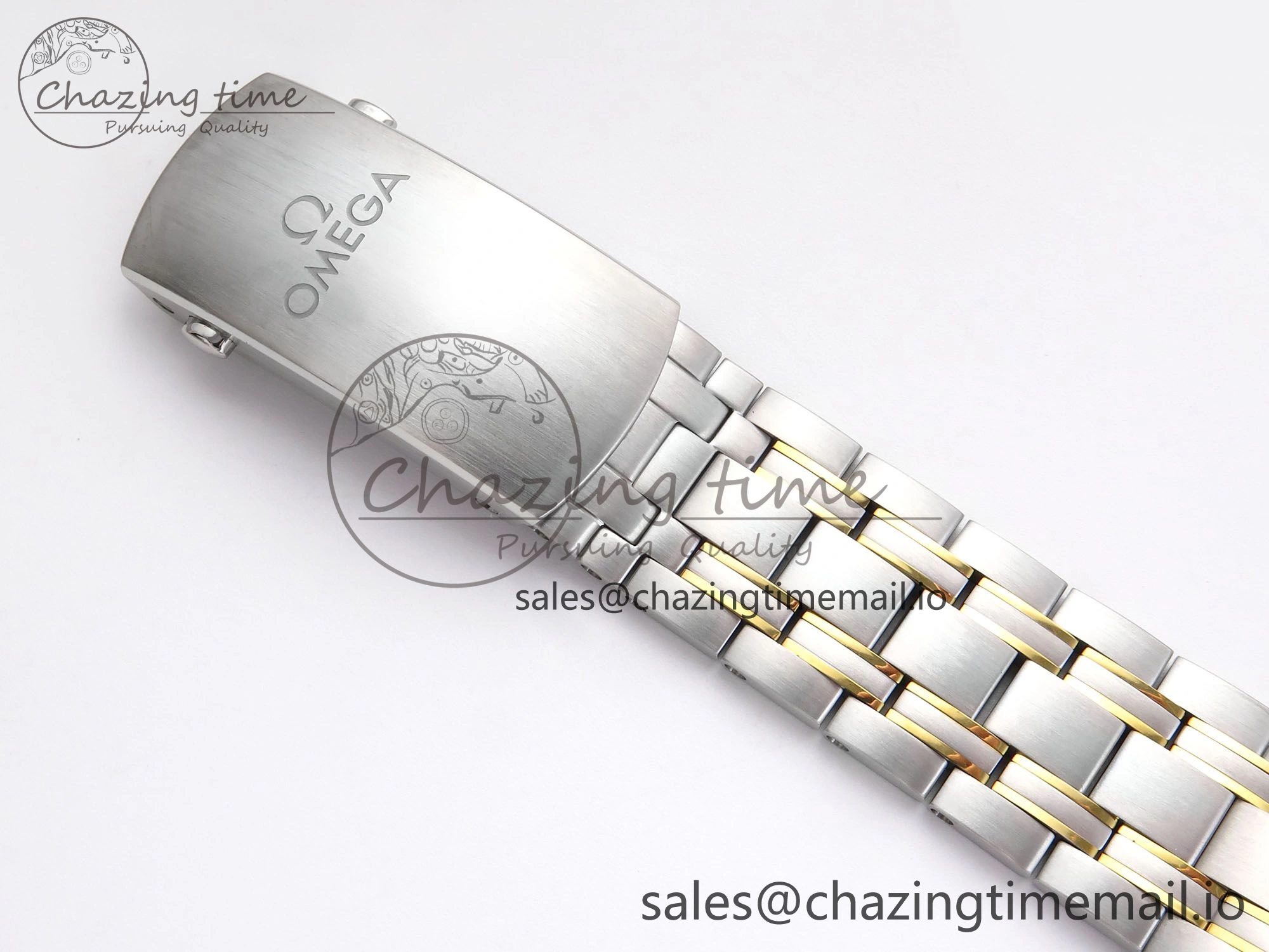 Seamaster 300m Chrono SS YG OMF 1:1 Best Edition Blue Dial on SS YG Bracelet A9900