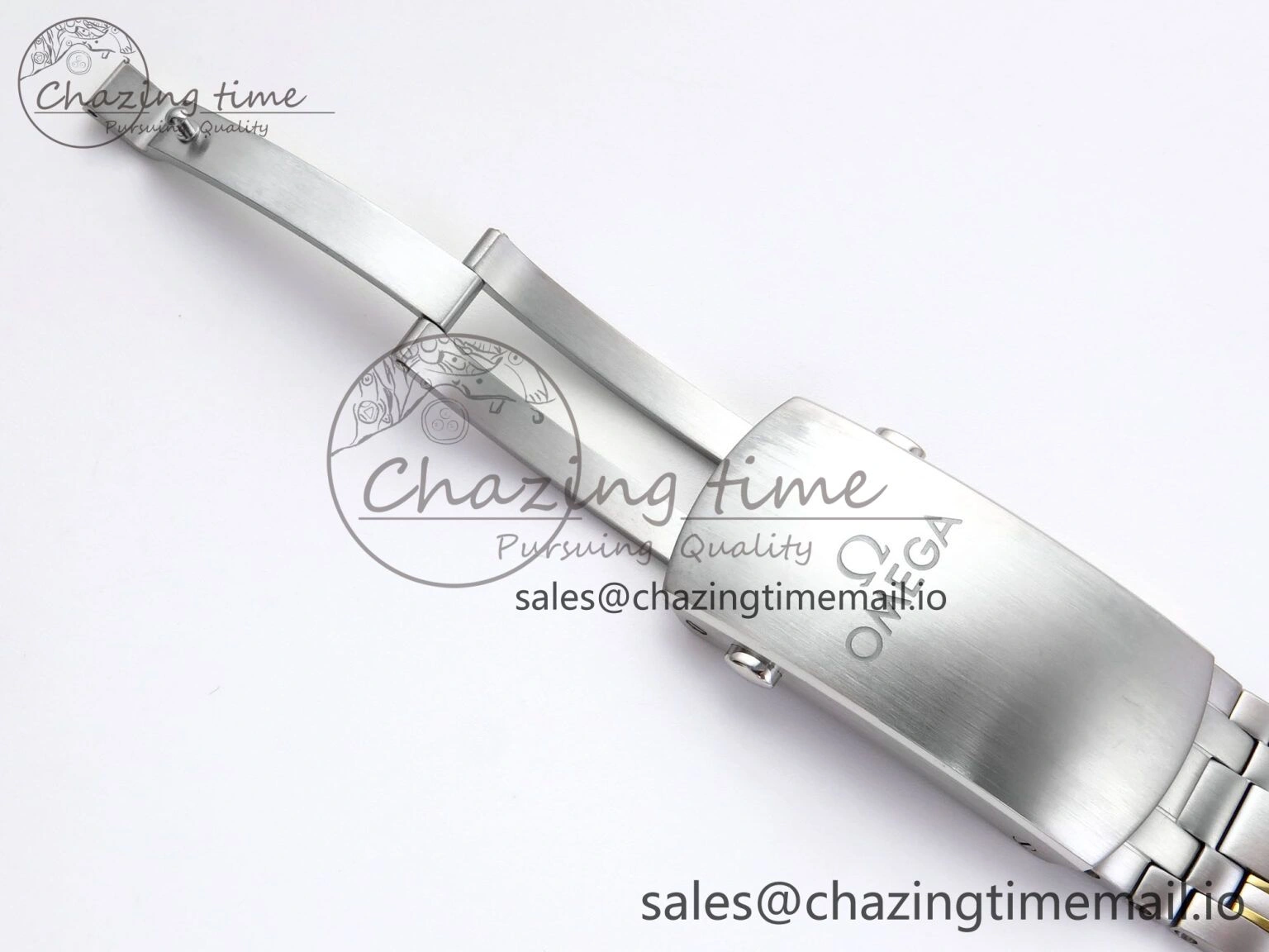 Seamaster 300m Chrono SS YG OMF 1:1 Best Edition Blue Dial on SS YG Bracelet A9900