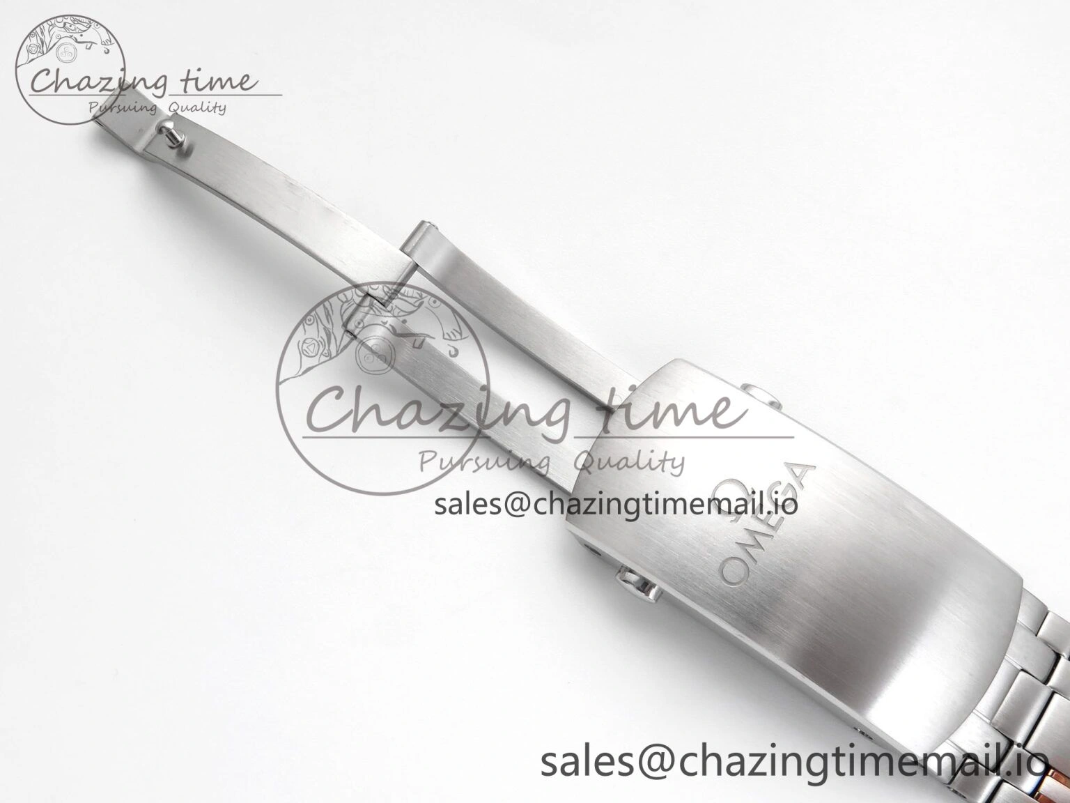 Seamaster 300m Chrono SS YG OMF 1:1 Best Edition Blue Dial on SS YG Bracelet A9900
