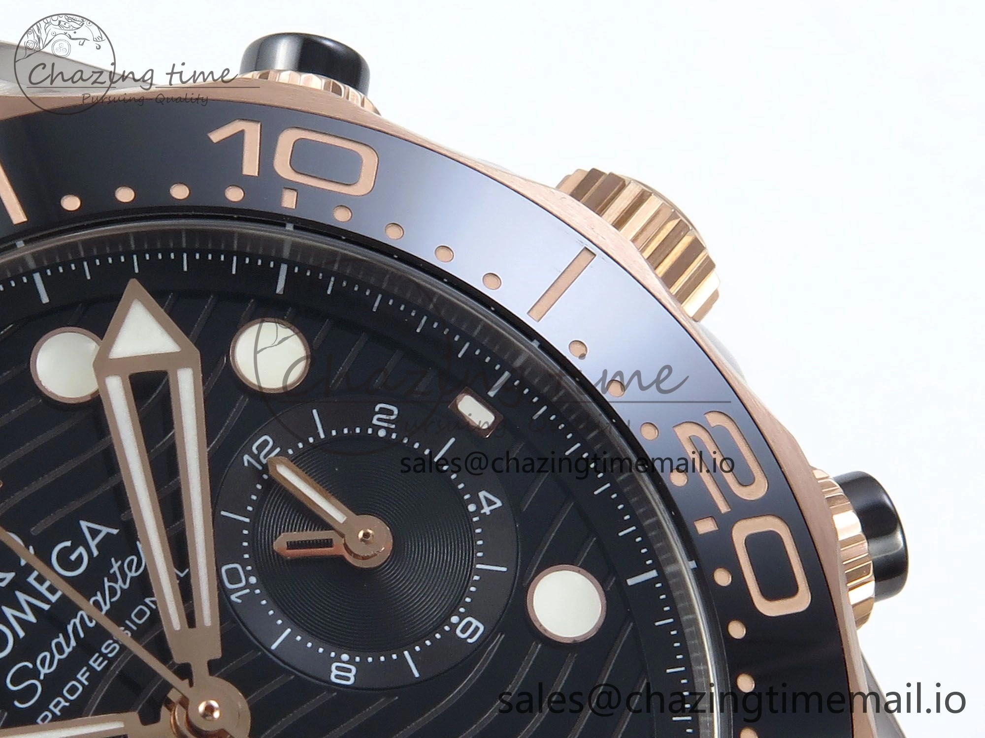 Seamaster 300m Chrono SS YG OMF 1:1 Best Edition Blue Dial on SS YG Bracelet A9900