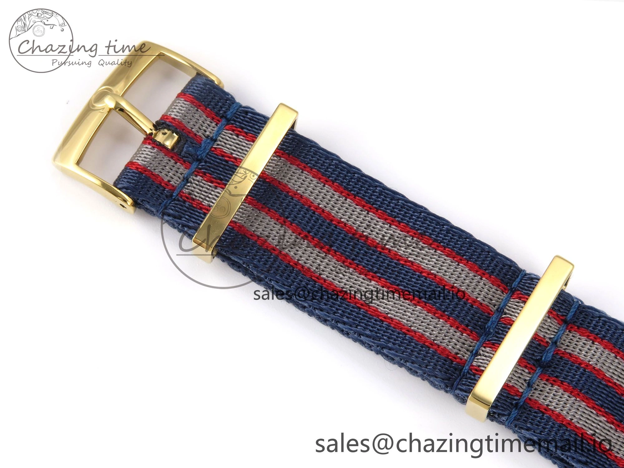 Seamaster 300m Diver YG OMF 1:1 Best Edition Blue Orange Ceramic White Dial on Blue Nato Strap A2507