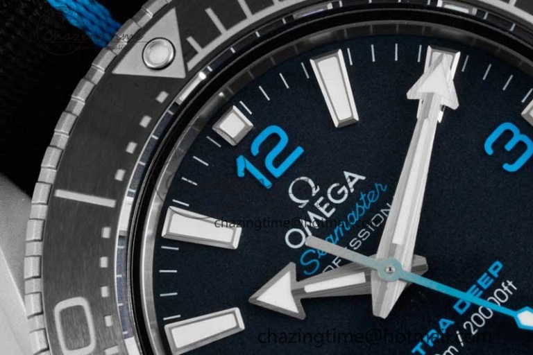 Seamaster 6000M Ultra Deep SS SBF 1:1 Best Edition Black Dial on Black Nylon Strap A8912 Super Clone