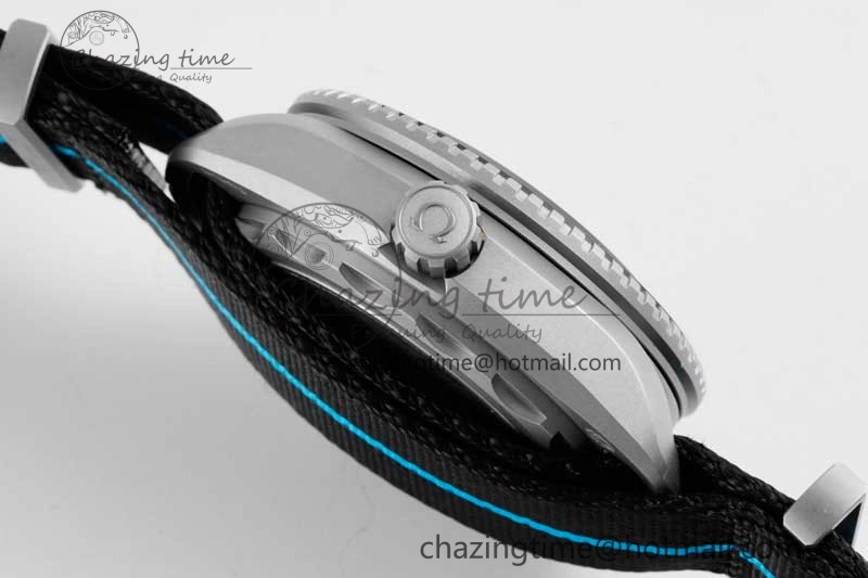 Seamaster 6000M Ultra Deep SS SBF 1:1 Best Edition Black Dial on Black Nylon Strap A8912 Super Clone