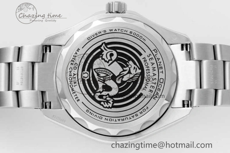 Seamaster 6000M Ultra Deep SS SBF 1:1 Best Edition Deep Blue Dial on SS Bracelet A8912 Super Clone