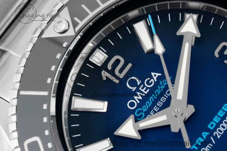 Seamaster 6000M Ultra Deep SS SBF 1:1 Best Edition Deep Blue Dial on SS Bracelet A8912 Super Clone