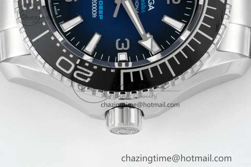 Seamaster 6000M Ultra Deep SS SBF 1:1 Best Edition Deep Blue Dial on SS Bracelet A8912 Super Clone