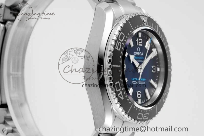 Seamaster 6000M Ultra Deep SS SBF 1:1 Best Edition Deep Blue Dial on SS Bracelet A8912 Super Clone