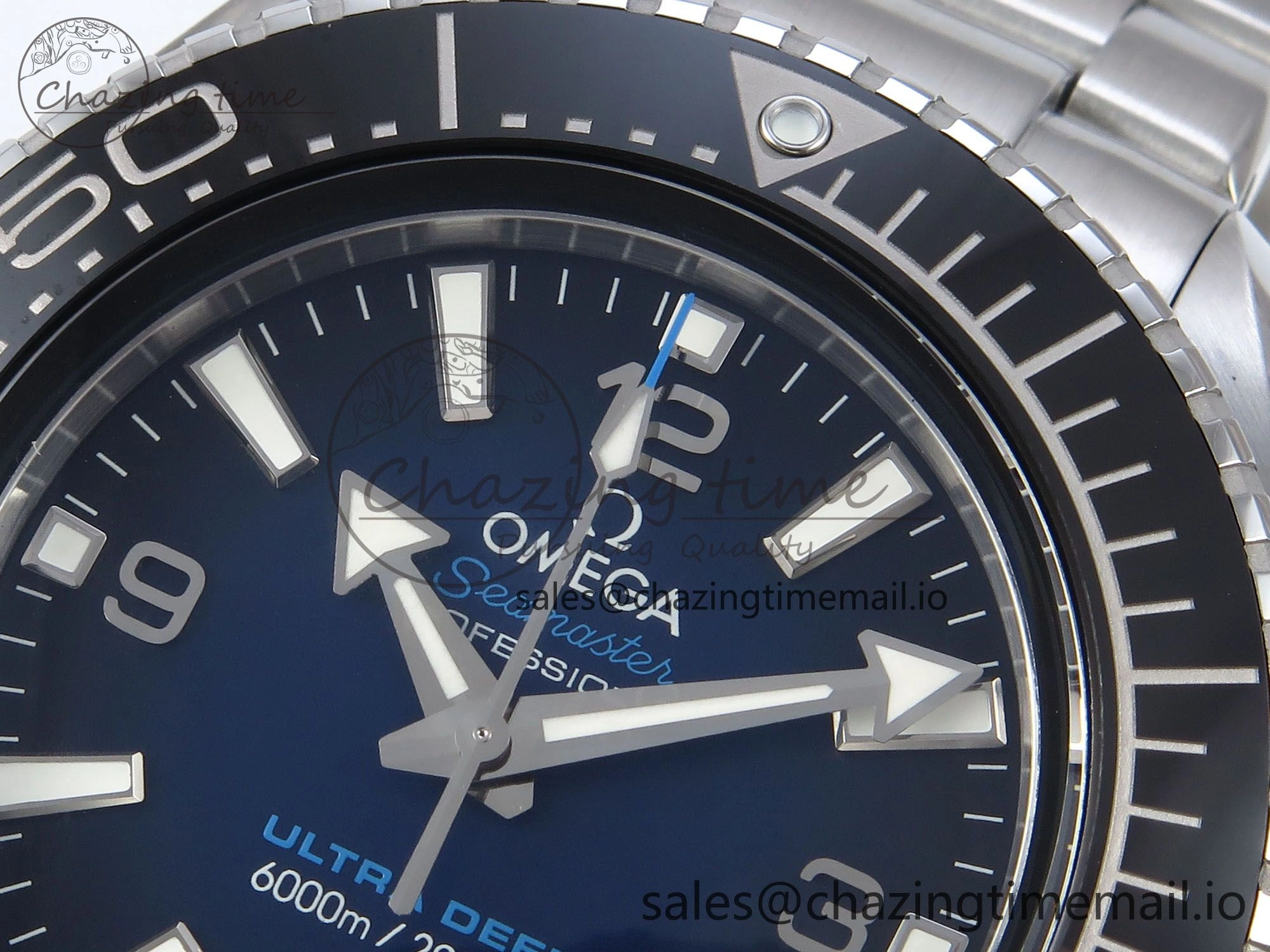 Seamaster 6000M Ultra Deep SS VRF 1:1 Best Edition Deep Blue Dial on SS Bracelet A8912 Super Clone