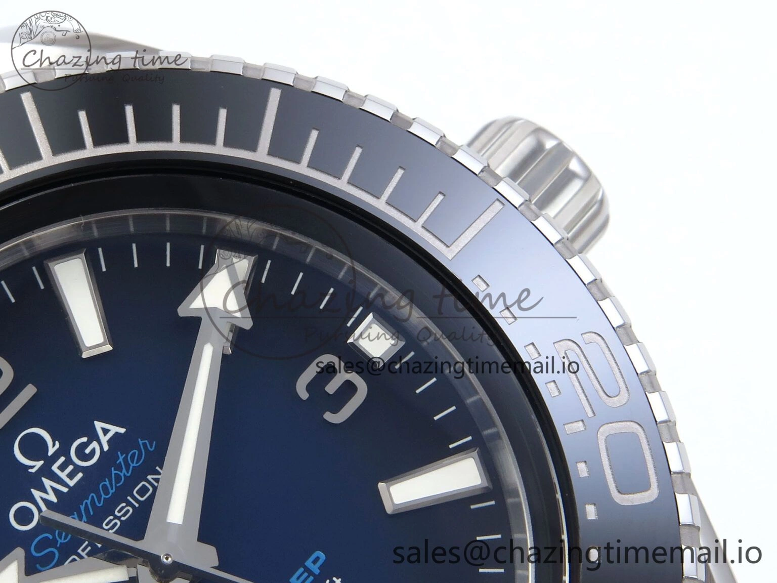 Seamaster 6000M Ultra Deep SS VRF 1:1 Best Edition Deep Blue Dial on SS Bracelet A8912 Super Clone