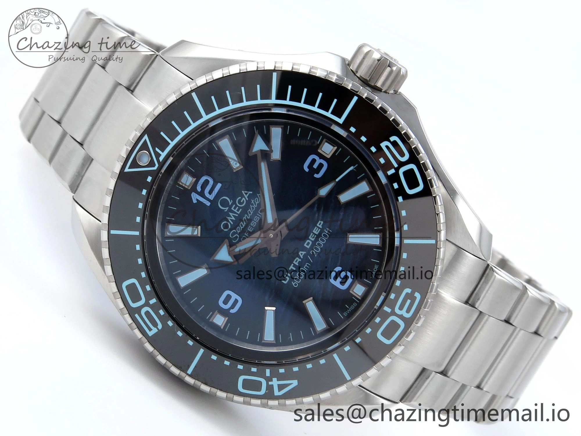 Seamaster 6000M Ultra Deep SS VRF 1:1 Best Edition Deep Sea Dial on SS Bracelet A8912 Super Clone
