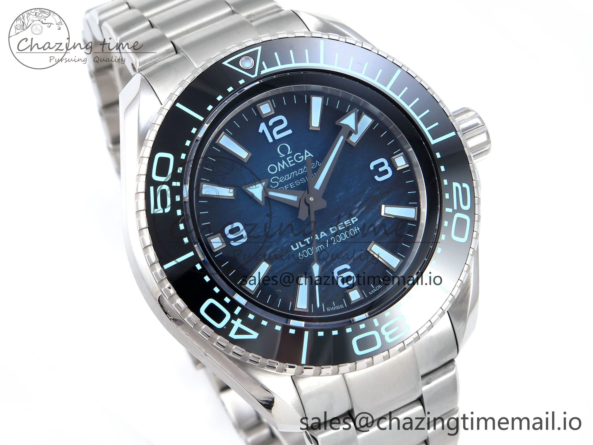 Seamaster 6000M Ultra Deep SS VRF 1:1 Best Edition Deep Sea Dial on SS Bracelet A8912 Super Clone