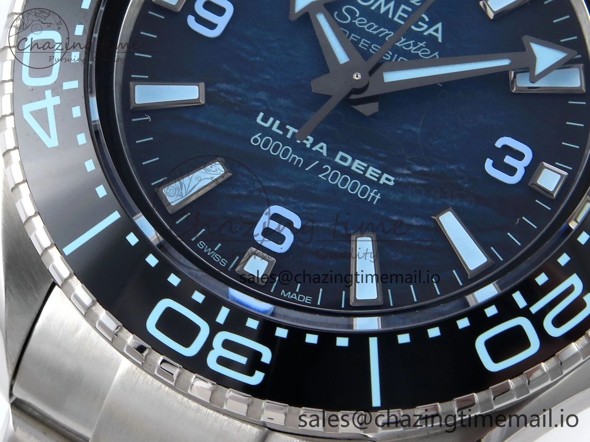 Seamaster 6000M Ultra Deep SS VRF 1:1 Best Edition Deep Sea Dial on SS Bracelet A8912 Super Clone