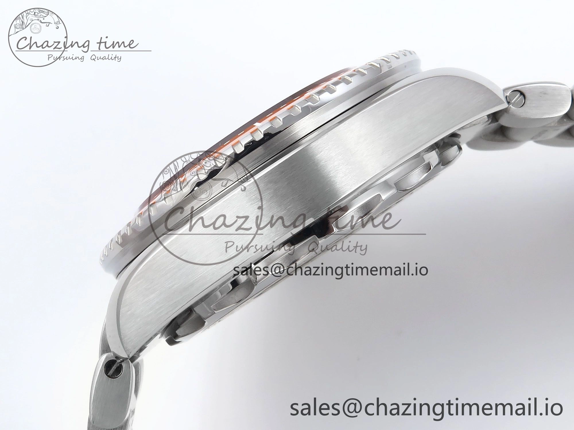 Seamaster 6000M Ultra Deep SS VRF 1:1 Best Edition Gray Dial Orange Bezel on SS Bracelet A8912 Super Clone