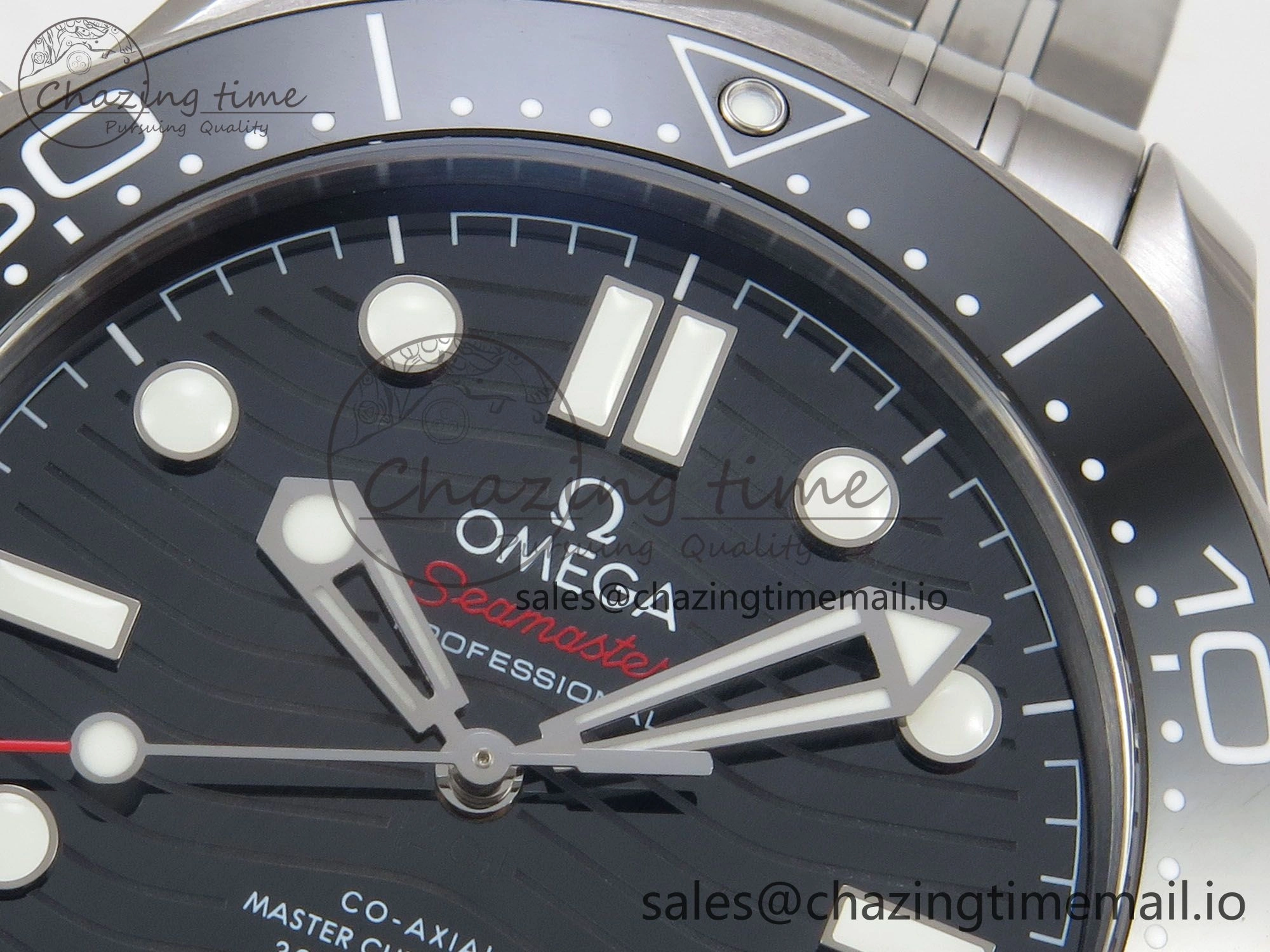 Seamaster Diver 300M Black Ceramic Bezel V4 VSF 1:1 Best Edition Black Dial On SS Bracelet Super Clone Asian 8800