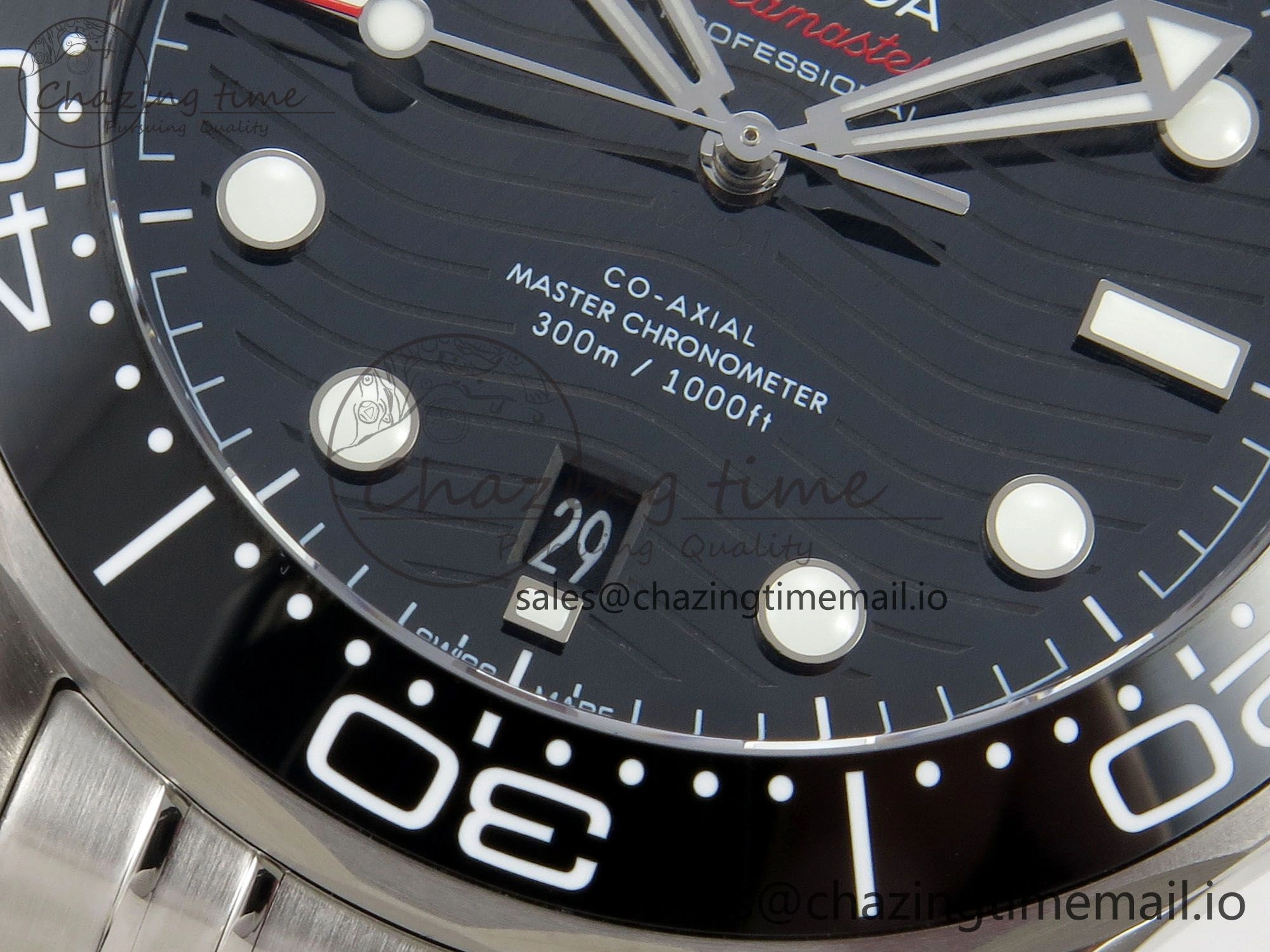Seamaster Diver 300M Black Ceramic Bezel V4 VSF 1:1 Best Edition Black Dial On SS Bracelet Super Clone Asian 8800