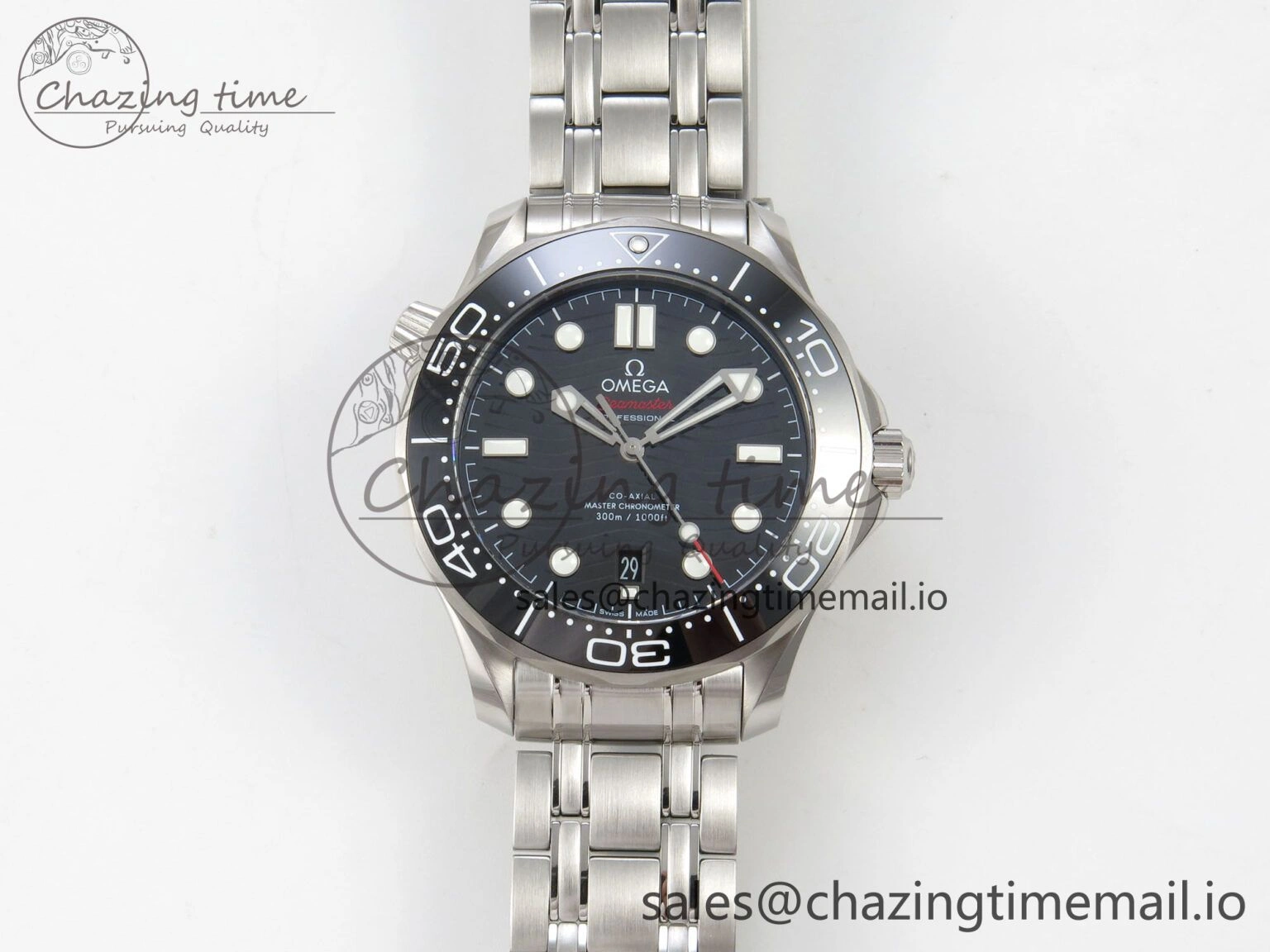 Seamaster Diver 300M Black Ceramic Bezel V4 VSF 1:1 Best Edition Black Dial On SS Bracelet Super Clone Asian 8800