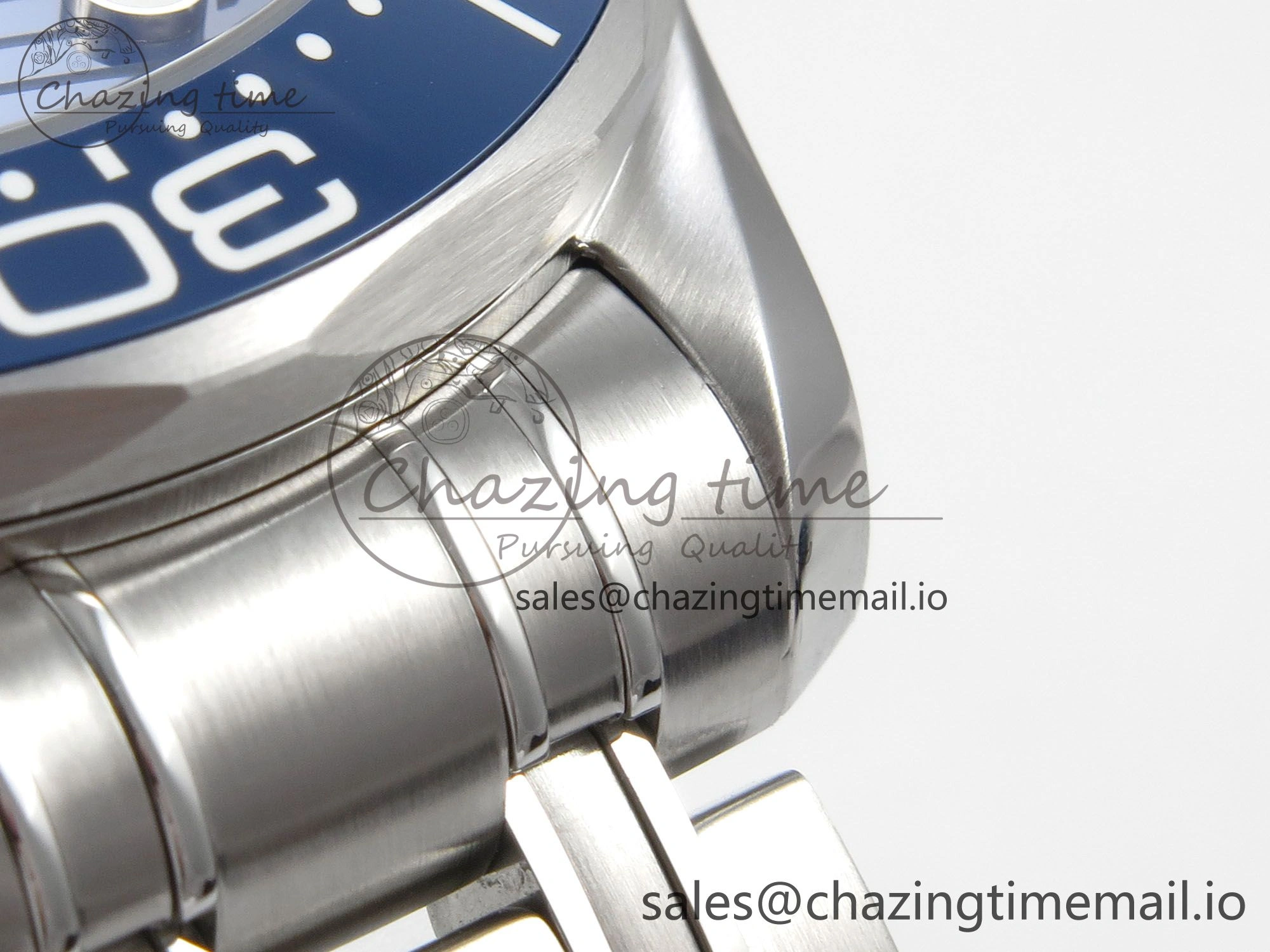 Seamaster Diver 300M Black Ceramic Bezel V4 VSF 1:1 Best Edition Blue Dial On SS Bracelet Super Clone Asian 8800