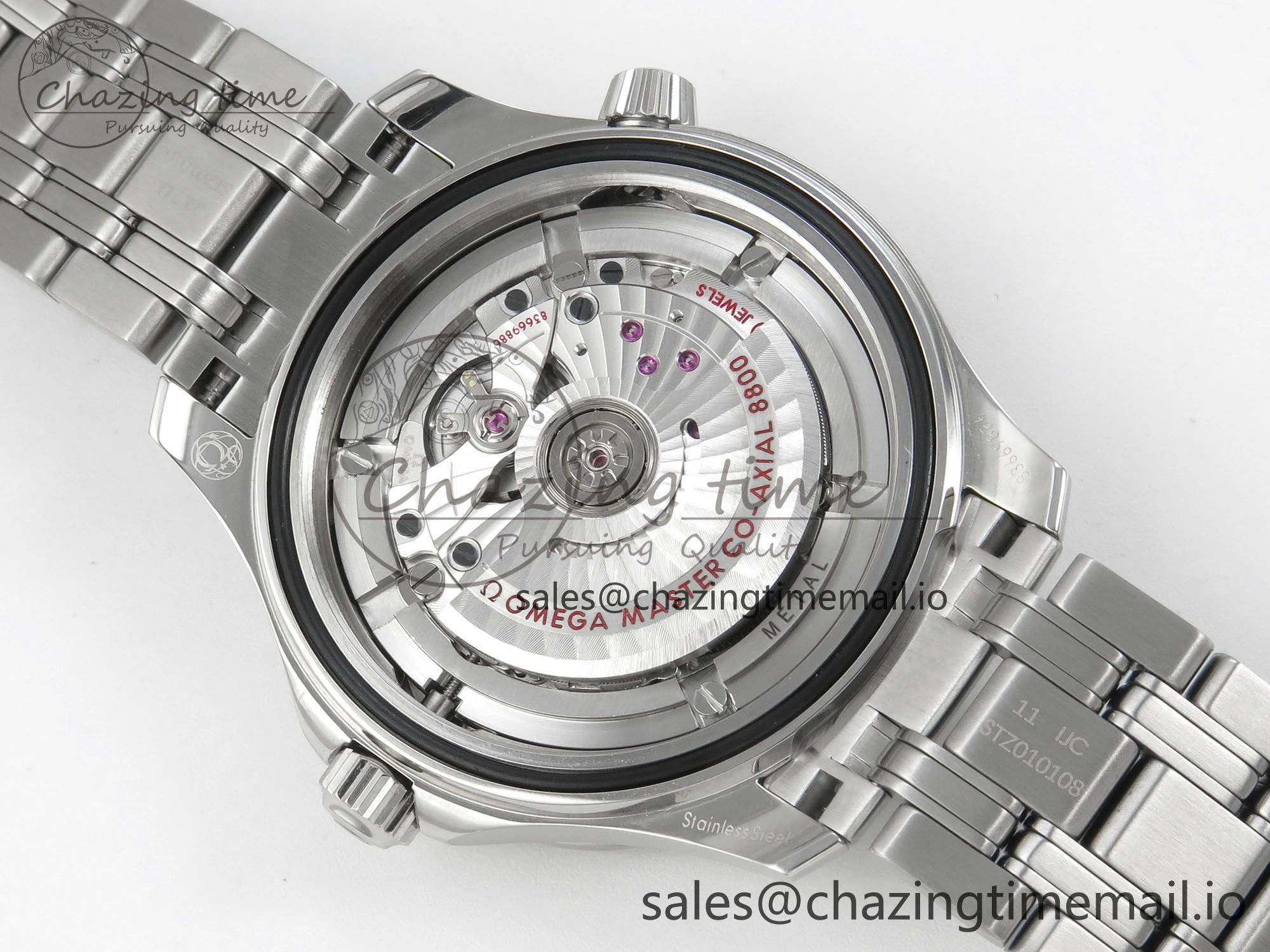 Seamaster Diver 300M Black Ceramic Bezel V4 VSF 1:1 Best Edition Blue Dial On SS Bracelet Super Clone Asian 8800