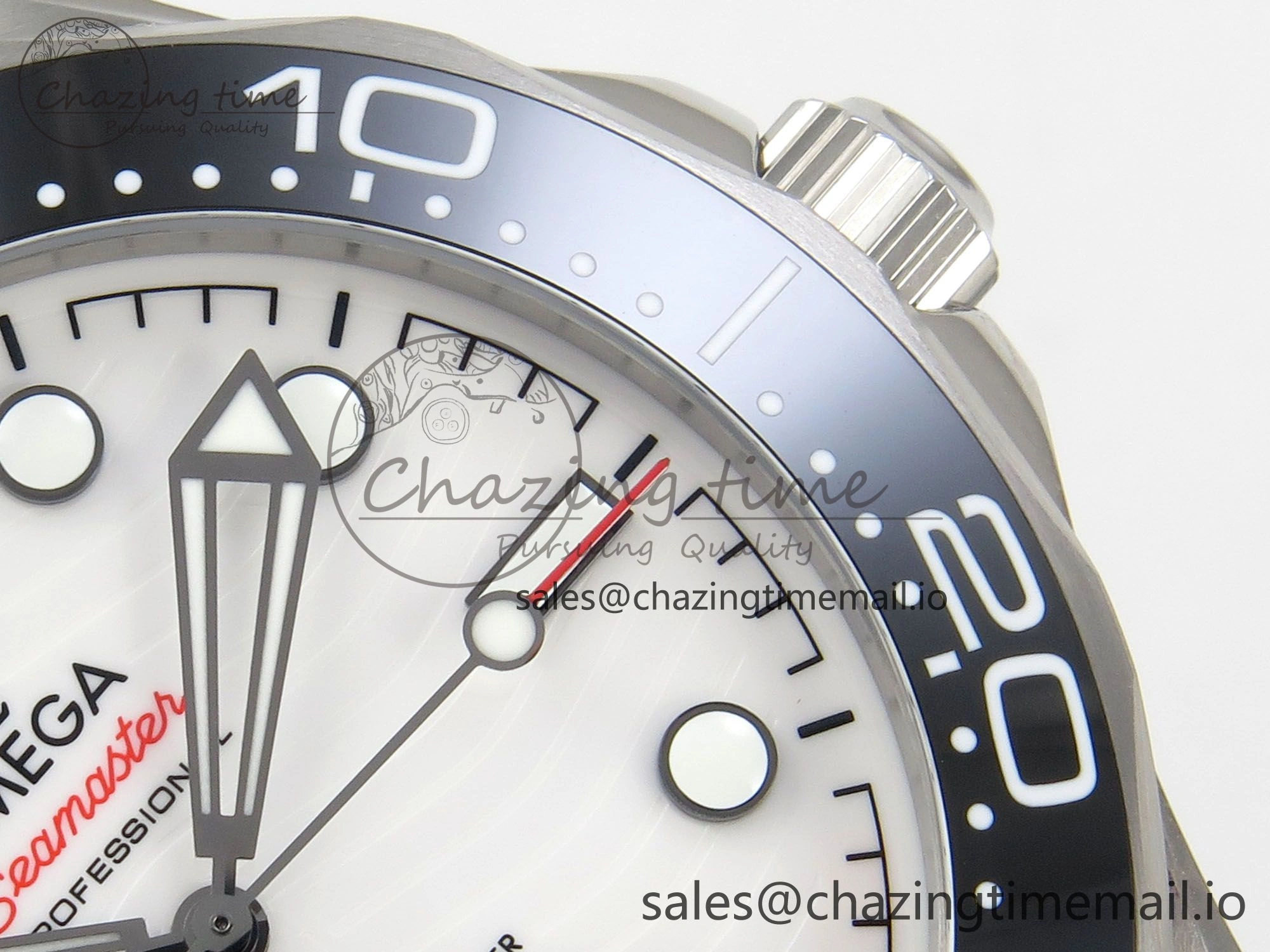 Seamaster Diver 300M Black Ceramic Bezel V4 VSF 1:1 Best Edition White Dial On SS Bracelet Super Clone Asian 8800