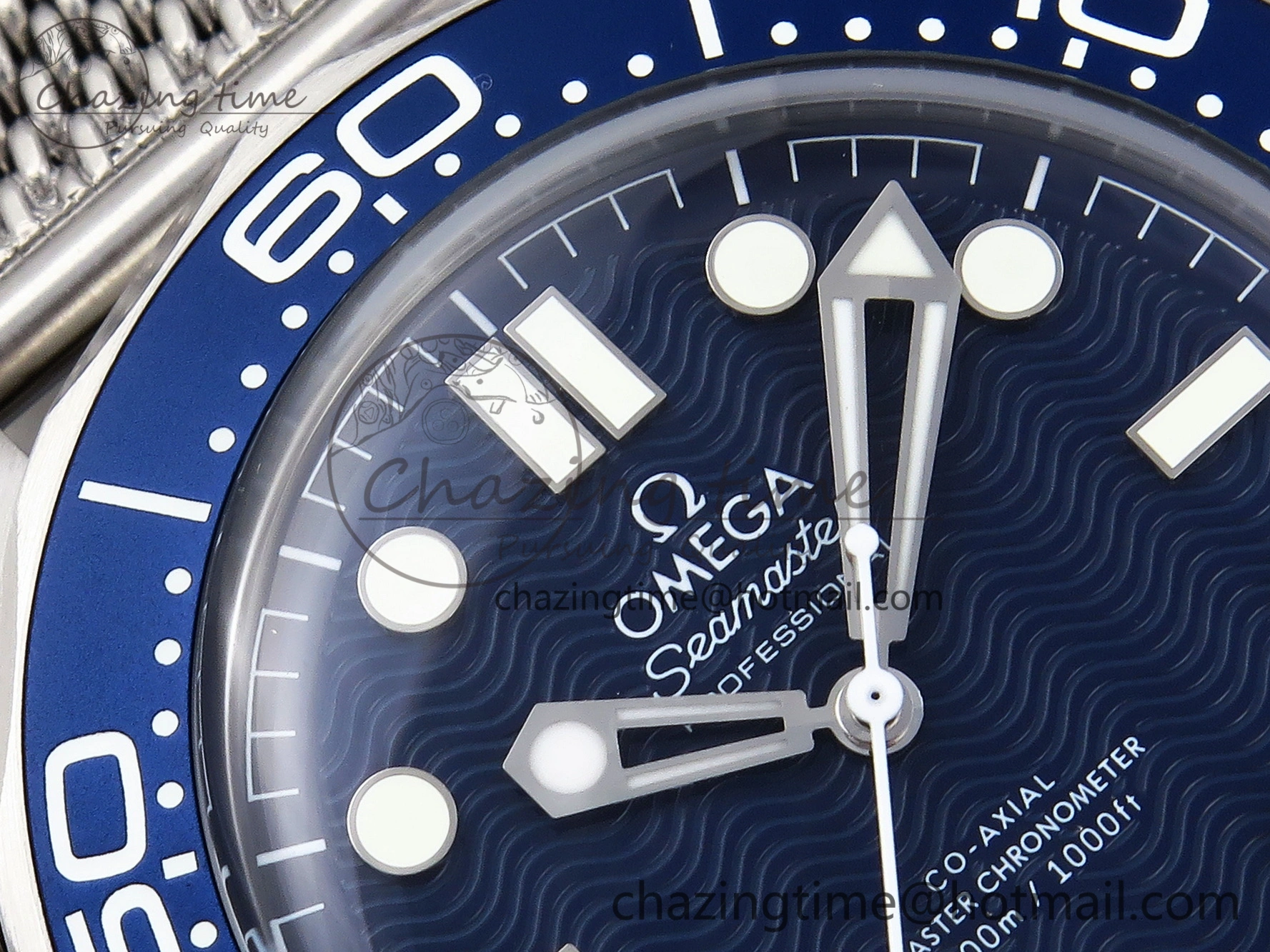 Seamaster Diver 300M James Bond 007 60th Anniversary VSF 1:1 Best Edition  Blue Dial on Mesh Bracelet A8806
