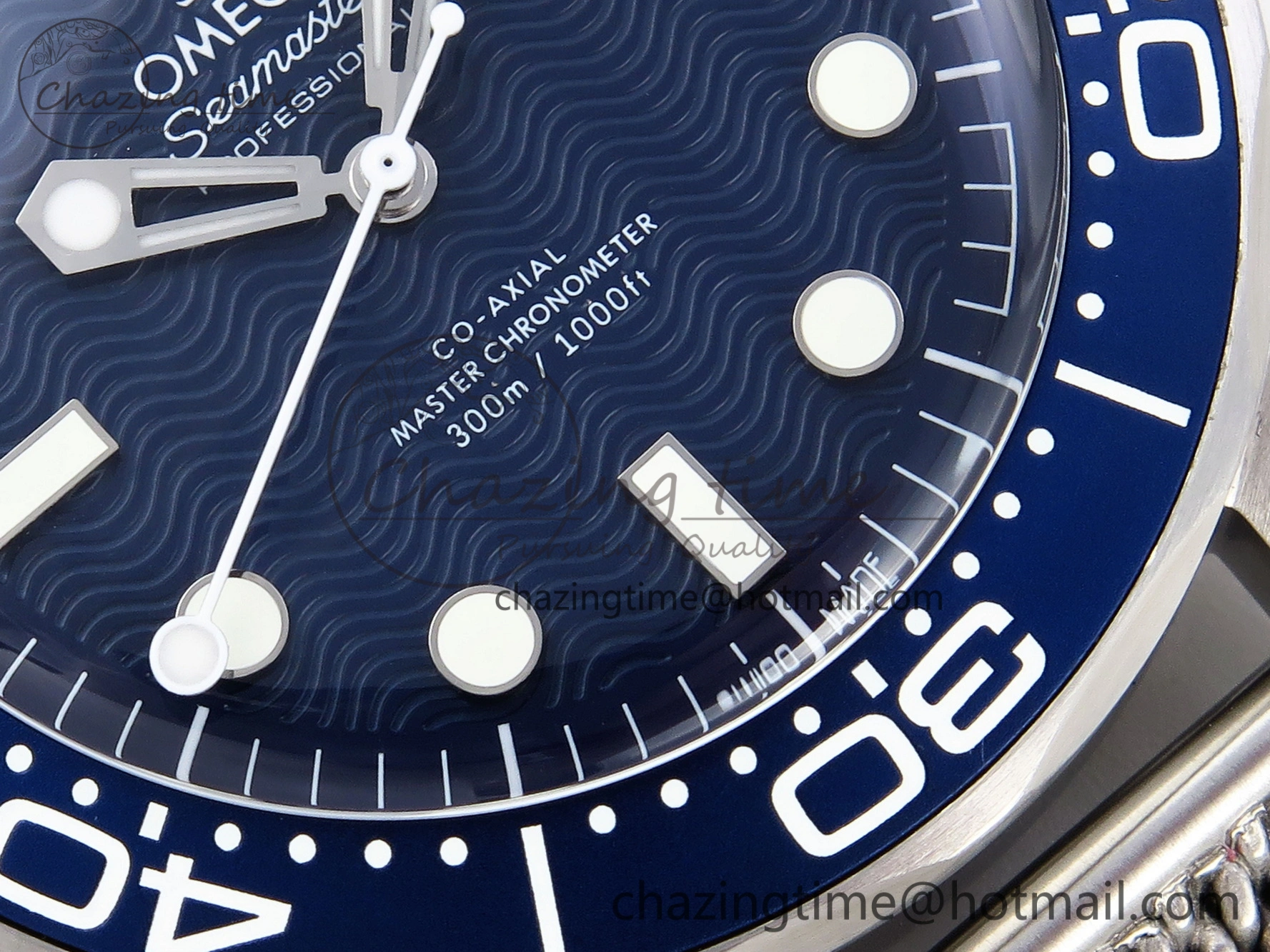 Seamaster Diver 300M James Bond 007 60th Anniversary VSF 1:1 Best Edition  Blue Dial on Mesh Bracelet A8806