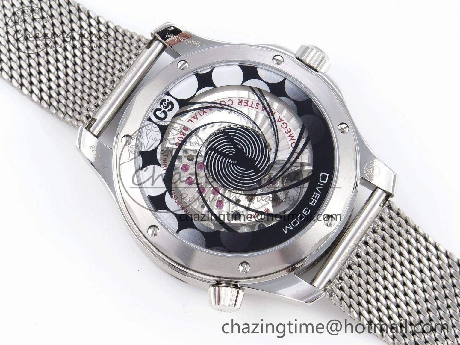 Seamaster Diver 300M James Bond 007 60th Anniversary VSF 1:1 Best Edition  Blue Dial on Mesh Bracelet A8806