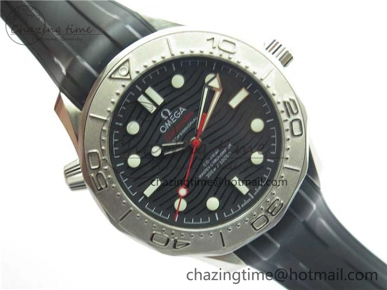 Seamaster Diver 300M Nekton VSF 1:1 Best Edition Black Dial on Black Rubber Strap A8806