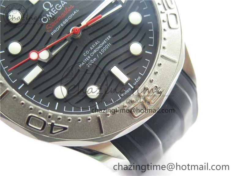 Seamaster Diver 300M Nekton VSF 1:1 Best Edition Black Dial on Black Rubber Strap A8806