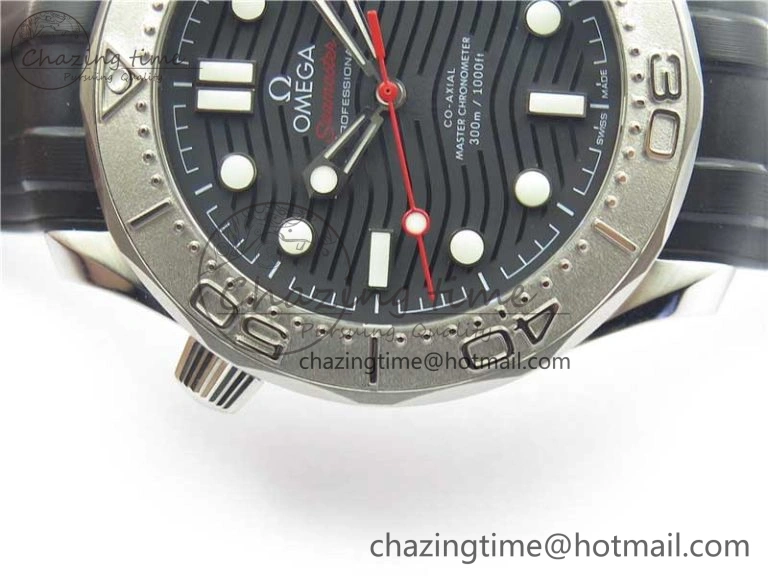 Seamaster Diver 300M Nekton VSF 1:1 Best Edition Black Dial on Black Rubber Strap A8806