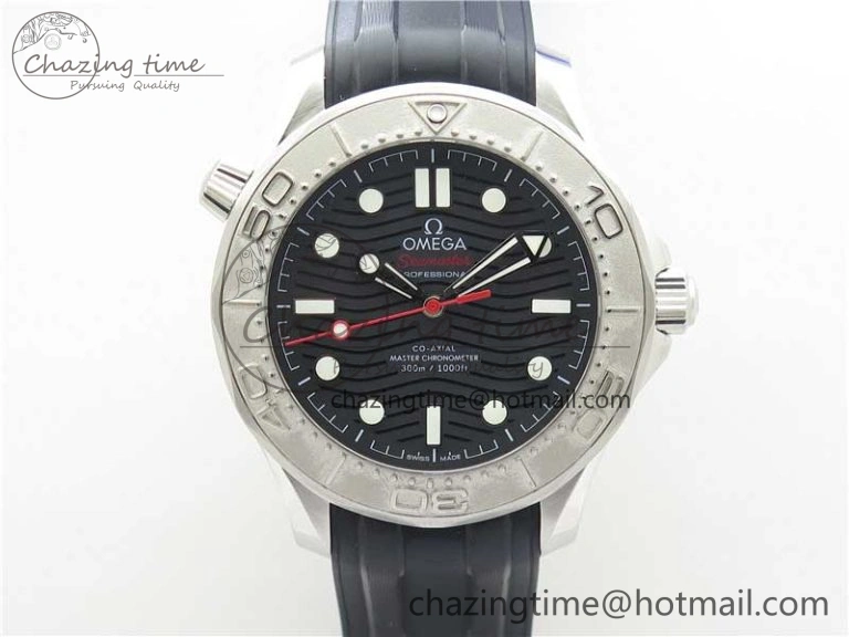 Seamaster Diver 300M Nekton VSF 1:1 Best Edition Black Dial on Black Rubber Strap A8806