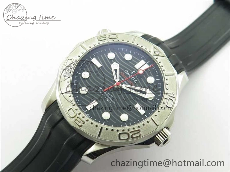 Seamaster Diver 300M Nekton VSF 1:1 Best Edition Black Dial on Black Rubber Strap A8806