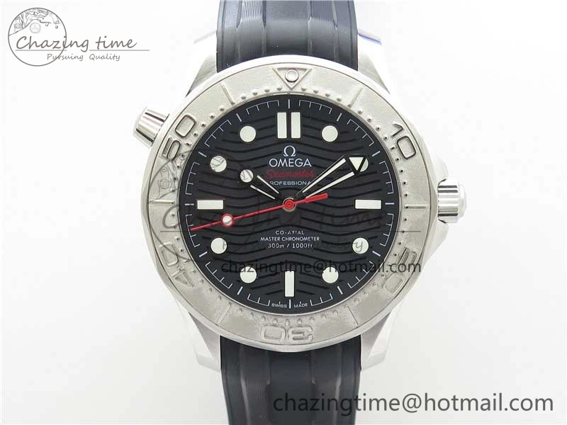 Seamaster Diver 300M Nekton VSF 1:1 Best Edition Black Dial on Black Rubber Strap A8806