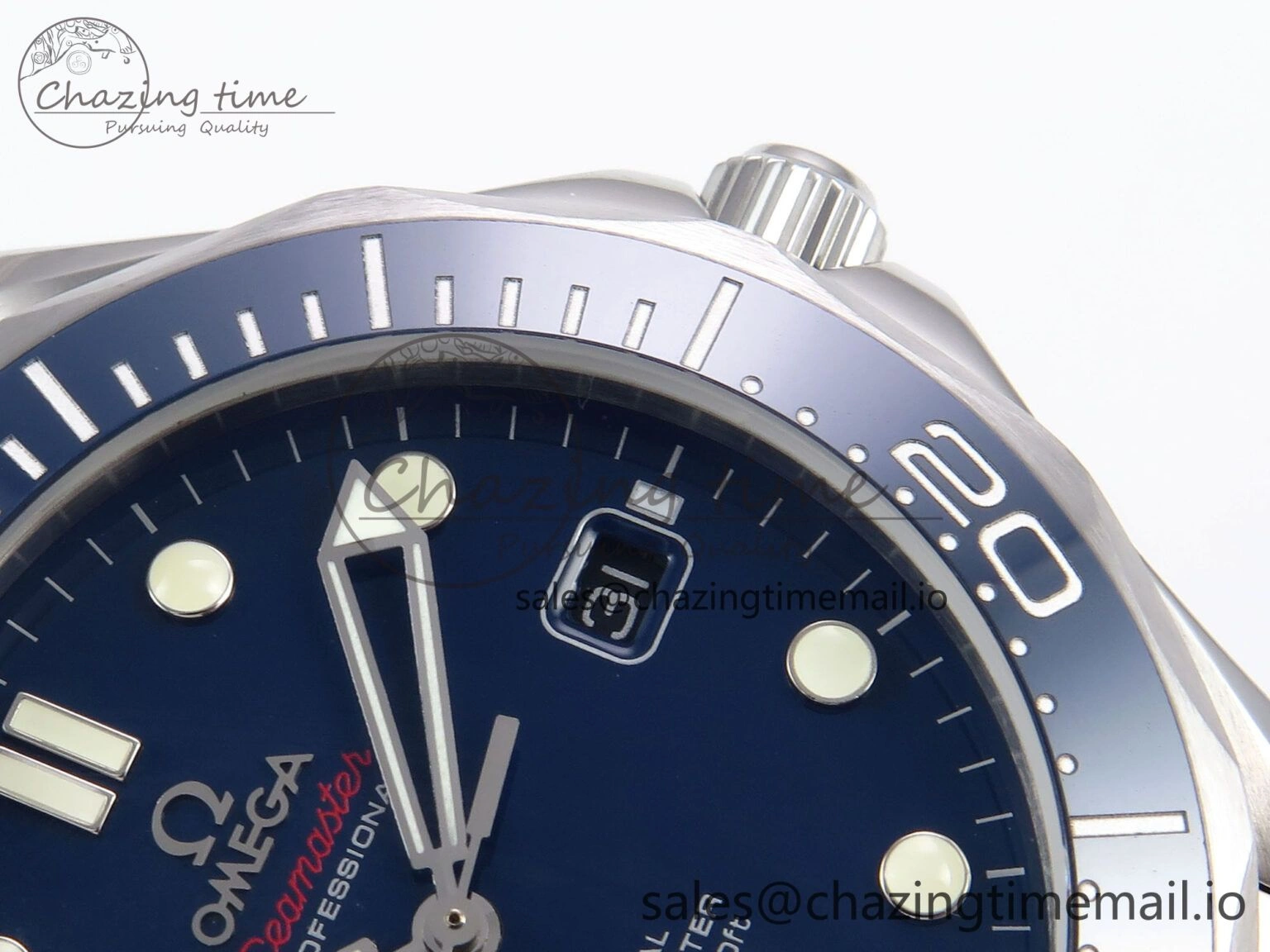 Seamaster Diver 300M OMF 1:1 Best Edition Blue Ceramic Blue Dial on SS Bracelet A2500