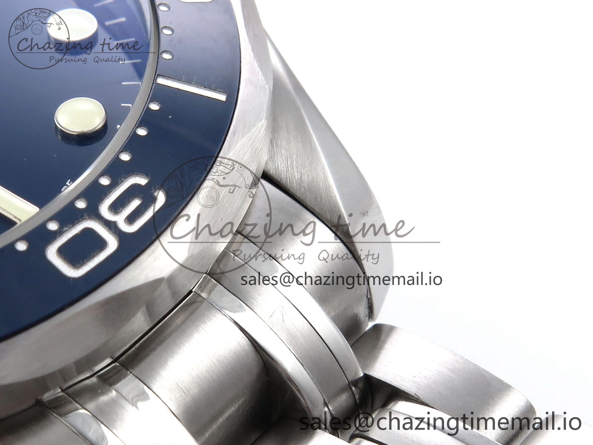 Seamaster Diver 300M OMF 1:1 Best Edition Blue Ceramic Blue Dial on SS Bracelet A2500