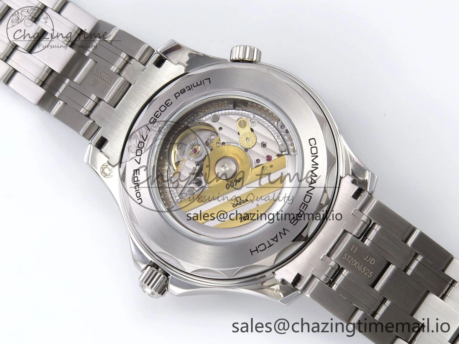 Seamaster Diver 300M OMF 1:1 Best Edition Blue Red Ceramic White Dial on SS Bracelet A2507